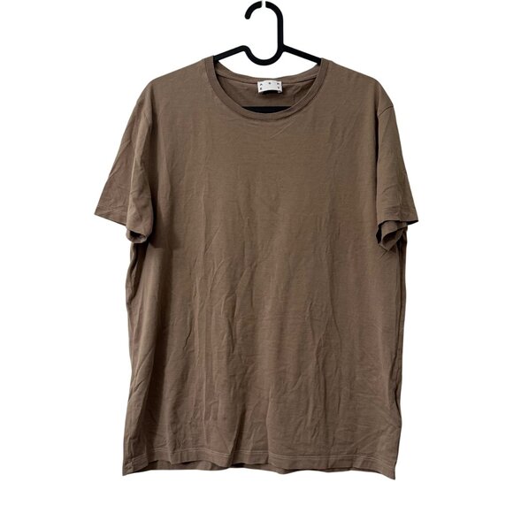 Asket Tan The Lightweight Short Sleeve Crewneck Comfort T Shirt Mens Small - Picture 1 of 6